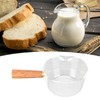 Noodle Pot Clear Glass Pot Milk Pan With Wooden Handle