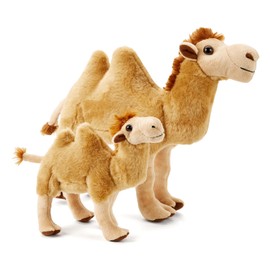 Zappi Co 100% Recycled Bactrian Camel Plush Twin Set (Medium+Small) Soft Cuddly Eco Friendly Collection for Newborn