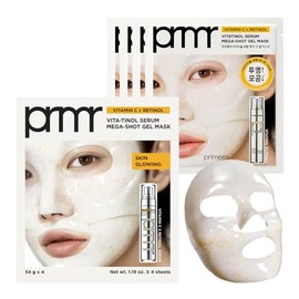 PRIMERA- [Suero de vitamina completo en una sola mascarilla]: Nuestros sueros de vitamina más vendidos, ahora en una cómoda mascarilla facial en gel p
