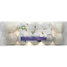 EcoJeannie Wooland Wholesale Bulk Laundry XL Premium Wool Dryer Balls - 100% New Zealand Organic Wool Natural Fabric Softener for Sensitive Skin, Babies (10 Count)