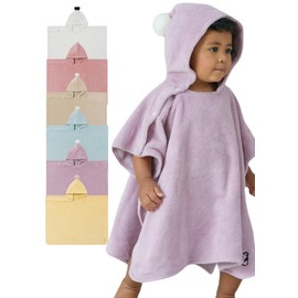 Konny Baby Bath Towels,Blankets, Gift for Baby: Bamboo Hooded Poncho & Swim Essentials, Oeko-TEX, Ultra Soft & Quick-Dry, Boys & Girls(Lavender, Medium)
