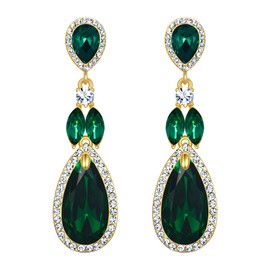 EVER FAITH Women's Earrings Crystal Classic Teardrop Ear Jewellery for Women Girls Wedding Party, Crystal, Crystal
