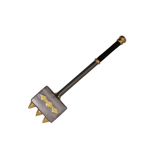 Hero's Edge G-L08 Latex Rubber Foam Battle Hammer Larp, Silver