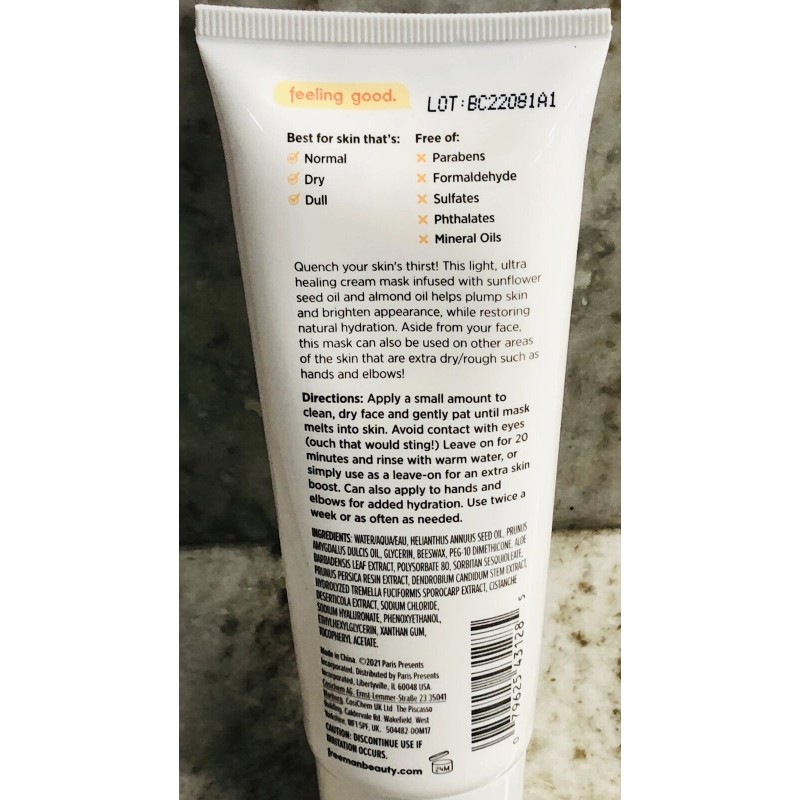 Ultra Freeman Sunglower Seed Oil+Almond Oil Ultra Healing Cream Mask.