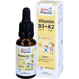 Vitamin D3+K2 MK-7 Family Oral Drops 20 ml