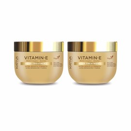 2 Pack KATIVA Tratamiento Intensivo con Vitamina E + Complejo Biotina y Bamboo x300mL