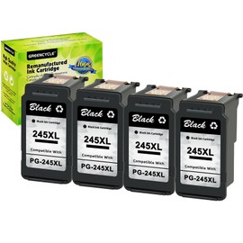 PG245XL Ink Cartridge Replacement for Canon PG-245XL 245XL 245 XL Pixma MX490 MX492 MG2522 MG3022 MG2520 MG2525 MG2550 TS3100 MG3029 TS3122 TS3300 TS3322 TR4522 IP2820 TS202 Printer, 4 Pack Black