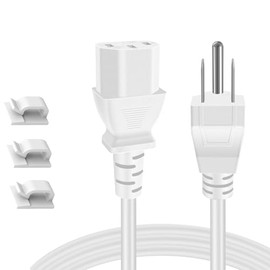 3.28 Feet 16 AWG White Indoor Outdoor Extension Cord with 3 Pack Wire Holder Organizer Waterproof 3 Prong Electric Cord Outside