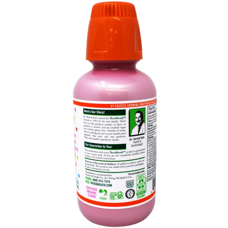 TheraBreath Kids Anticavity Mouthwash, Bubblegum Blast, 10 FL OZ