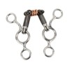 Horse Gag Ring Snaffle Stainless Steel Brass 145mm Mouthpiece Horse
