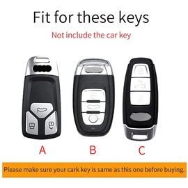 ontto Leather Car Key Case Fits A6 A7 A8 RS6 S6 RS6 A7 Q7 Q8 A6L A8L SQ7 SQ8 2018 2019 2020 Remote Control Cover Key Case Key Case Key Protection Case 3 Buttons Brown C