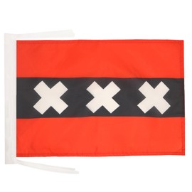 AZ FLAG Amsterdam Flag 12x18 in Dutch Banner 100D Polyester Cords