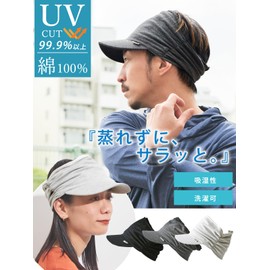 Charm (Casual Box) Sun Visor New Sweat Turban Visor, Unisex, gray (dark gray)