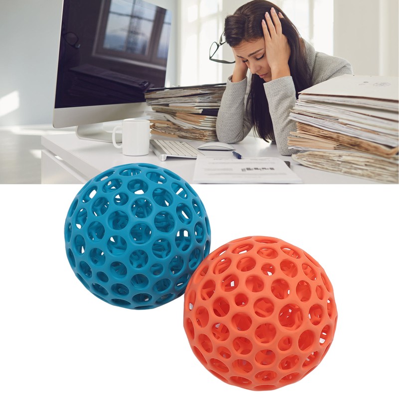 2pcs Mesh Stress Ball 3D Printing Mesh Hollow Stretchy Squeeze