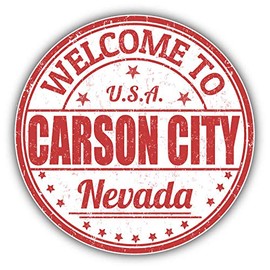 JJH Inc Magnet Carson City Nevada USA Grunge Travel Stamp Flexible Vinyl Magnet Waterproof Car Magnetic Bumper Sticker 5"