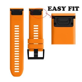22mm Band Bracelet Strap Compatible for Garmin Fenix 7,Fenix 6,Fenix 6 Pro,Fenix 5,Fenix 5 Plus,Approach S60 S62,Forerunner 935 945,Quick Release Strap Wristband (22mm, Orange)