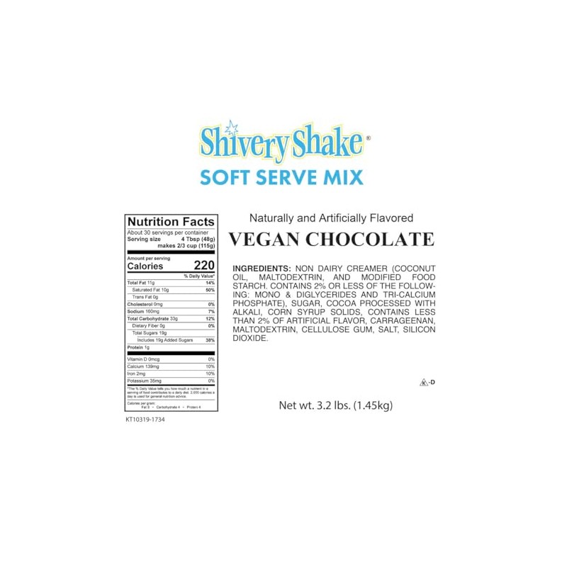 Shivery Shake VEGAN Chocolate Soft Serve Ice Cream Mix
