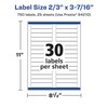 Avery Durable Waterproof Rectangle Labels, Sure Feed Technology, 2/3" x