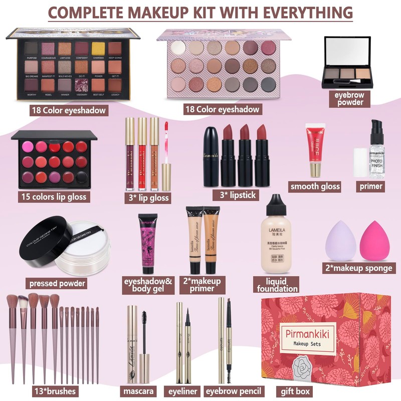 All-in-One Makeup Kit for Women & Girls - Travel &