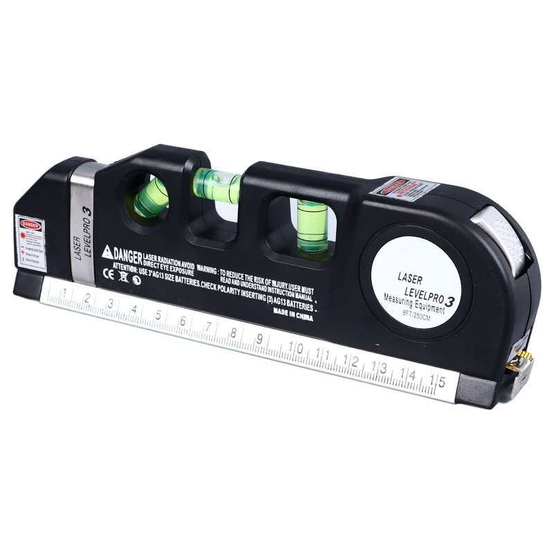 Laser Leveler 3 in 1 Bubble Level Tape Measure Scale