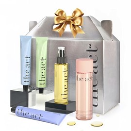 The Act Set De Cuidado Facial De 5 Pasos Regalo Para Mujeres, Mamás, Esposas Y Novias Agua Micelar, Aceite Limpiador, Exfoliante Facial, Crema De Día 