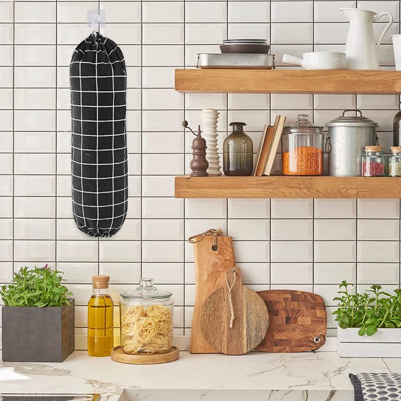 Plastic Bag Holder Organizer, Large Grocery Bag Storage Dispenser Washable