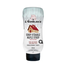 L'ERABLERIE Pure Maple Syrup, Squeezable Bottle, 355ml, Dark Robust Flavour, Grade A