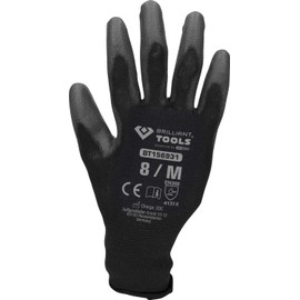 BRILLIANT TOOLS BT156931 Micro Fine Knit Gloves, Size 8/M [Powered by KS Tools]