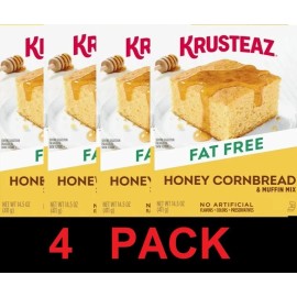 Krusteaz Honey Cornbread & Muffin Mix FAT FREE 14.5 oz Box - 4 PACK