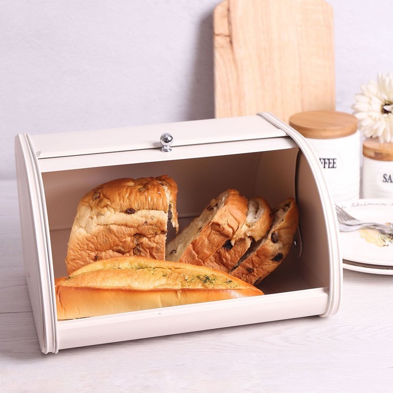 X458 Metal Bread Box for Kitchen Countertop - Stainless Steel