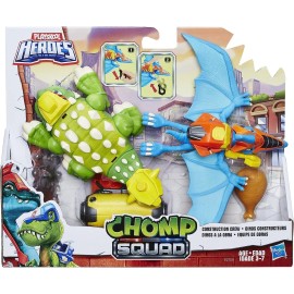 Playskool NEW Playskool Chomp Squad Construction Crew: Pterodactyl & Ankylosaurus NEWINBOX