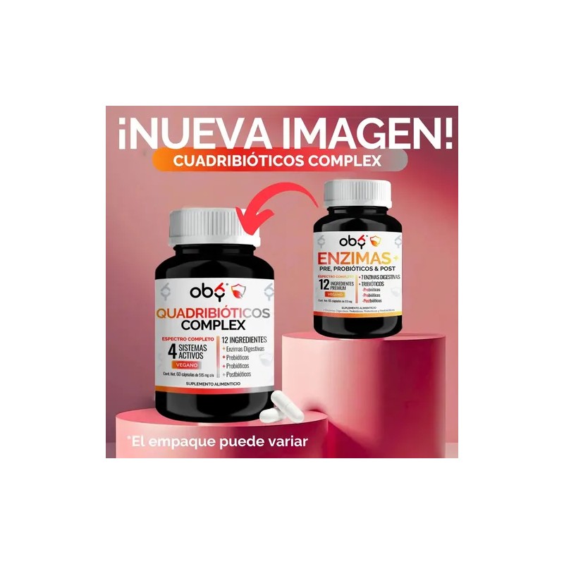 Enzimas Digestivas + Probioticos + Prebioticos + Postbioticos | Quadribioticos