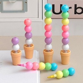 Duck Plus Stationery Flowerpot Block 7-Color Highlighter (Set of 24) / 덕플러스문구 화분 블럭 7색 형광펜 (24개 1세트)