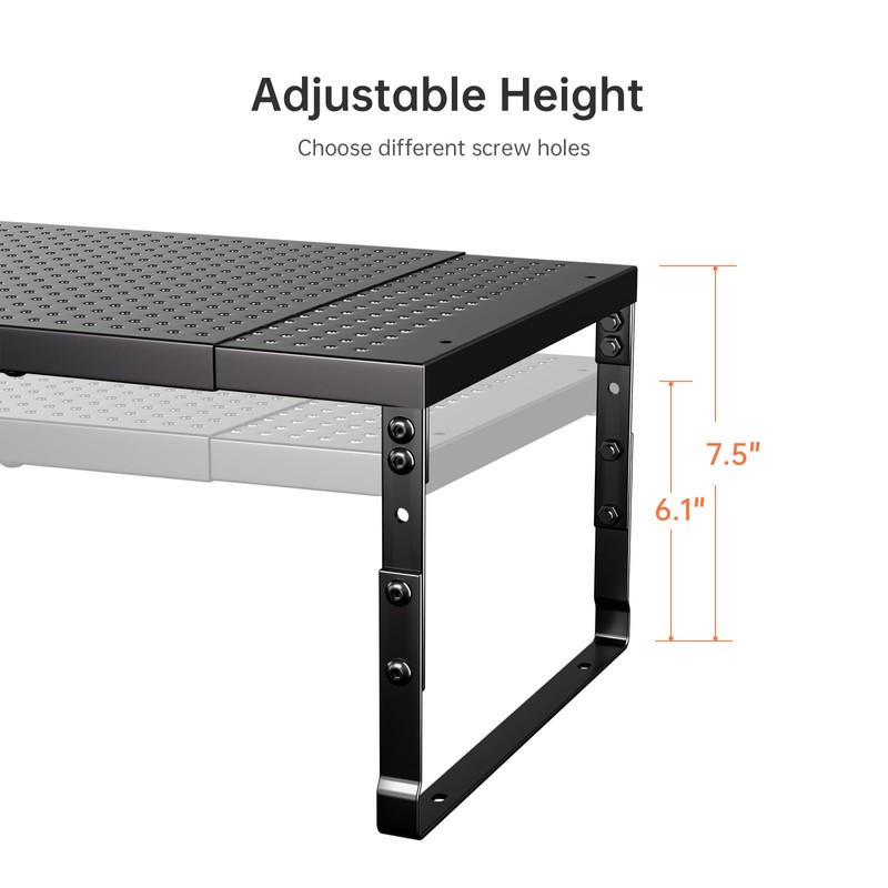Ipotive Cabinet Shelf,Expandable Adjustable Stackable Kitchen Organizer,for cabinets, Kitchens, countertops,