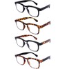 DOOViC 4 Pack Reading Glasses Blue Light Blocking, Fashion Lightweight