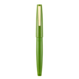 Jinhao 80 Fountain Pen Avocado Green Brushed Fiber Fine Tip with Converter and Small Pen Bag Set (Golden Clip)