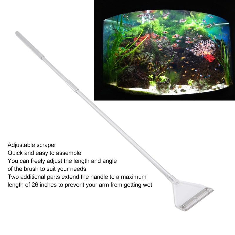Aquarium Algae Scraper Cleaner Multipurpose Aluminium Alloy Handle Fish Tank
