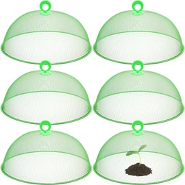 Threehoney 6 Pcs Chicken Wire Cloche Plant Protector Metal Plant Protector Cover Green Plant Cage Garden Cloche Wire Plants Dome to Keep Rabbits Out Bunnies Chicken Squirrels Bird Out 11.8 x 5.9 Inch