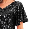 MANER Women’s Sequin Romper Sparkly Short Jumpsuit Party Concert Outfit