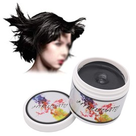 Color Wax One-Time Hair Wax Color Styling Wax DIY Hair Color Wax Mud Unisex 9 Colors (Black)