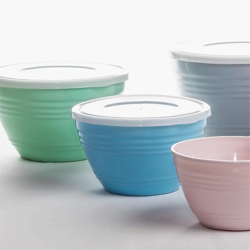 BINO | Mixing Bowl Set with Lids | Versatile Plastic