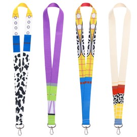 GTOTd Cute Cartoon Teacher Neck Lanyard（4 Pack） for Key String Wallet.Cool Stuff Accessories Decor Gifts Merch Party Supplies ID Card Badge Holders Keychain for Kids Teens Student Office