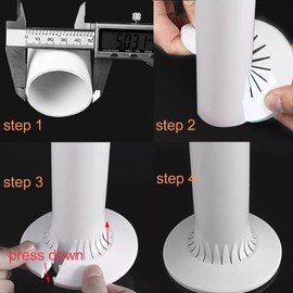 Flange Pipe Cover Decoration Plumbing Cover Plates Escutcheon Water Drain Pipe Line Cover Plastic White 10 Pieces