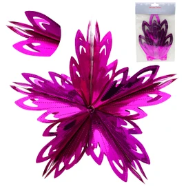 Christmas Concepts® 16” (1.3ft) Large Foil 3D Star Hanging Decoration – Christmas Trimming (Hot Pink)