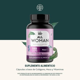 Multivitamínico Suplemento para Mujer | 180 Cápsulas con Colágeno Hidrolizado, Biotina, Ácido Fólico, Maca, Vitamina A, C, D, B12, K, Zinc |180 porciones, 1 Cápsula por porción| Suplemento Alimenticio con Ingredientes de origen natural