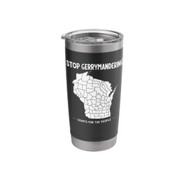 Fair Elections for All – No More Gerrymandering Stainless Steel Insulated Tumbler