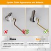 Hibbent Universal Metal Side Mount Toilet Handle Replacement Kit, Brass