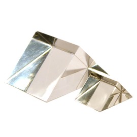 Right Angle Prism Set - Small Right Angle Prism, 1.4" (35mm) Hypotenuse, 1" (25mm) Sides and Large Right Angle Prism, 2.9"(74 mm) Hypotenuse, 2" (50mm) Sides