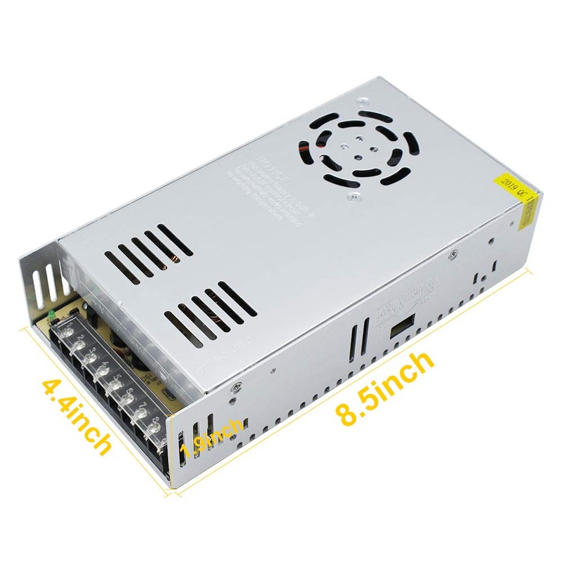 inShareplus 24V 16.5A 400W Universal Regulated Switching Power Supply, 100-240V