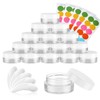 50 Pack 5 Gram 0.17OZ Clear Plastic Containers with White